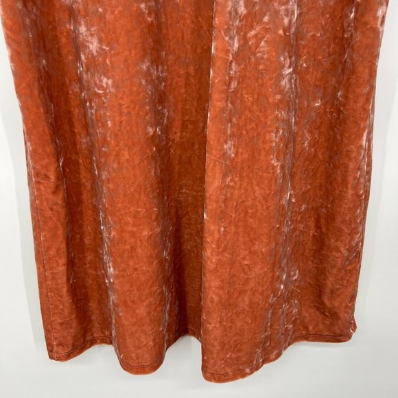 Madewell Dress Pink Crushed Velvet Mock Neck Short Sleeve Mini - Picture 7 of 12